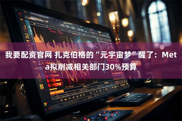 我要配资官网 扎克伯格的“元宇宙梦”醒了：Meta拟削减相关部门30%预算